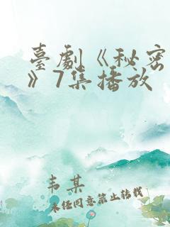 台剧《秘密关系》7集播放
