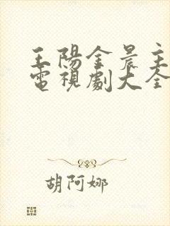 王阳金晨主演的电视剧大全