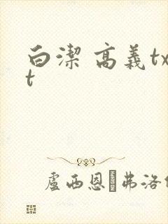 白洁 高义txt
