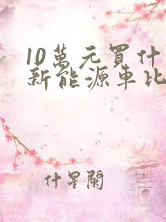 10万元买什么新能源车比较好