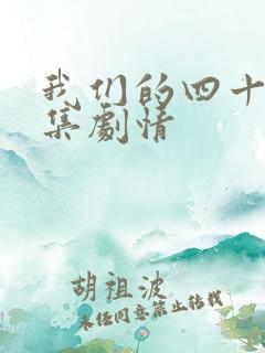 我们的四十年分集剧情