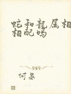 蛇和龙属相婚姻相配吗