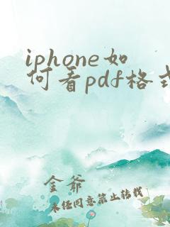 iphone如何看pdf格式的书