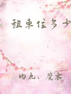 租车位多少钱