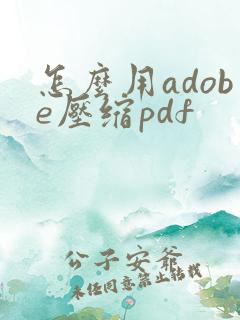 怎么用adobe压缩pdf