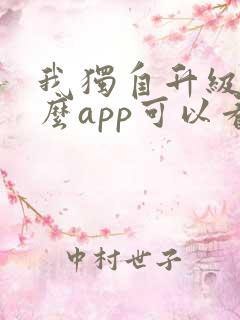 我独自升级在什么app可以看