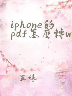 iphone的pdf怎么转word