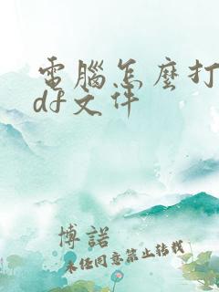 电脑怎么打开pdf文件