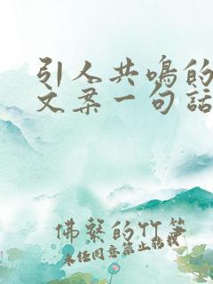 引人共鸣的情感文案一句话