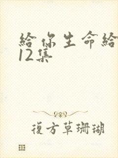 给你生命给我爱12集