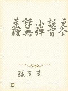 叶锋小说免费阅读无弹窗全文