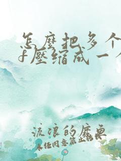 怎么把多个pdf压缩成一个文件