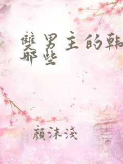双男主的韩剧有哪些