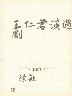 王仁君演过哪些剧