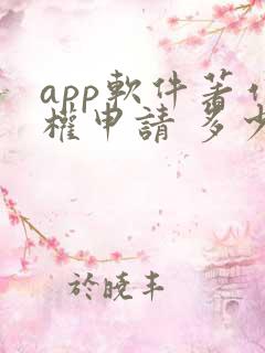 app软件著作权申请 多少钱