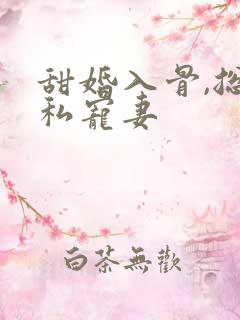 甜婚入骨,总裁私宠妻