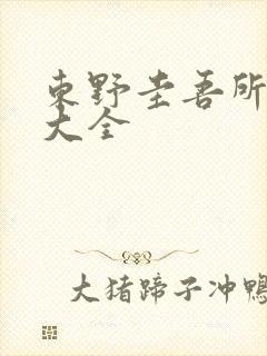 东野圭吾所有书大全
