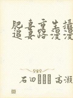肥妻重生摄政王追妻路漫漫 短剧