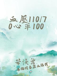 血压110/70心率100