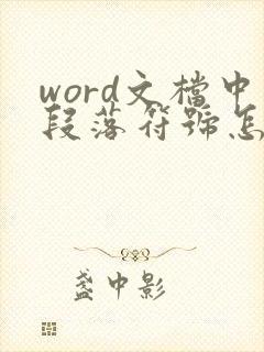 word文档中段落符号怎么让它消失