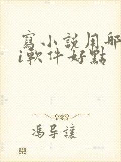 写小说用哪个ai软件好点