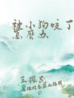 被小狗咬了一点怎么办