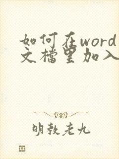 如何在word文档里加入手写签名