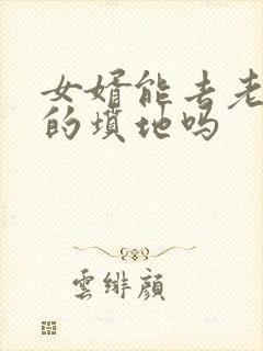 女婿能去老丈人的坟地吗