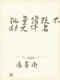 批量修改不同pdf文件名