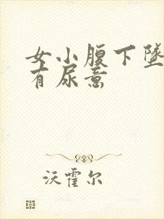 女小腹下坠感觉有尿意