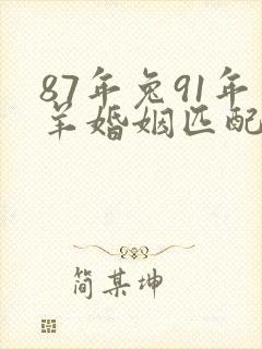 87年兔91年羊婚姻匹配度