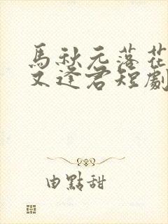 马秋元落花时节又逢君短剧