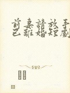 前妻请放手我们已离婚短剧免费观看