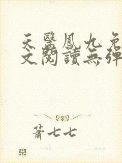 天医凤九免费全文阅读无弹窗