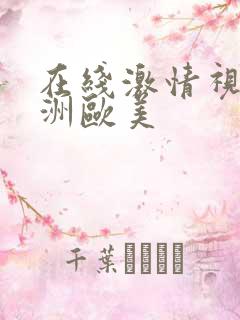 在线激情视频亚洲欧美