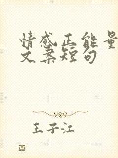 情感正能量经典文案短句