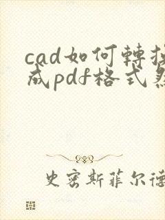 cad如何转换成pdf格式然后怎么保存