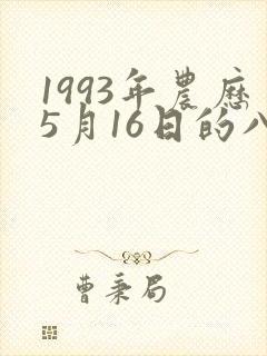 1993年农历5月16日的八字