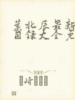 叶北辰最新章节目录大全免费阅读