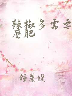 辣椒多需要施什么肥