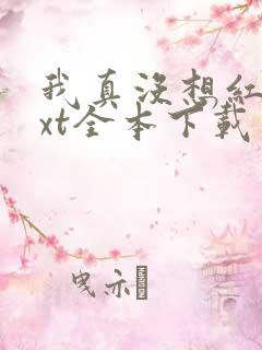 我真没想红啊txt全本下载