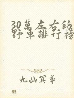 30万左右的越野车排行榜前十名