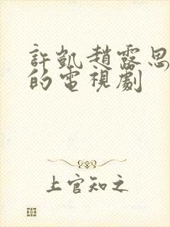 许凯赵露思合作的电视剧
