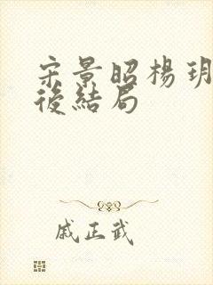 宋景昭杨玥薇最后结局