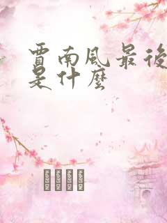 贾南风最后结局是什么
