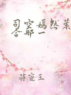 司空嫣然叶凡结合哪一
