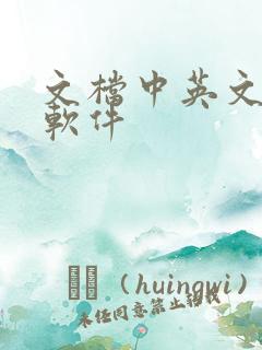 文档中英文翻译软件