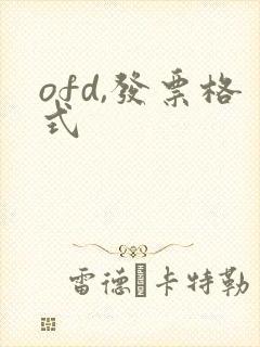 ofd,发票格式