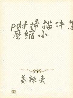 pdf扫描件怎么缩小