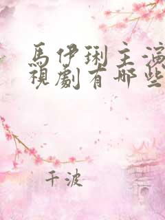 马伊琍主演的电视剧有哪些
